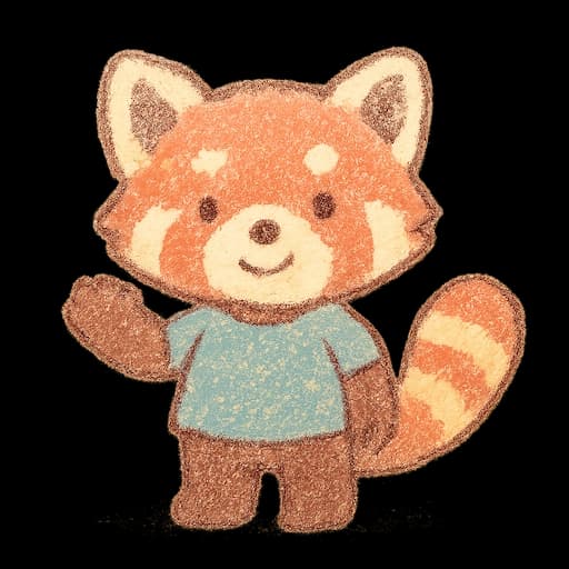 cartoon red panda